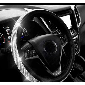 Steering Wheel Cover for Lady Shiny Rhinestone Bling Bling Diameter: 14.5 - 15"